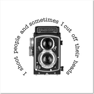 Retro Camera - Shoot Joke - Black Text Posters and Art